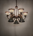 Meyda Tiffany - 270138 - Nine Light Chandelier - Tiffany Jeweled Peacock - Mahogany Bronze