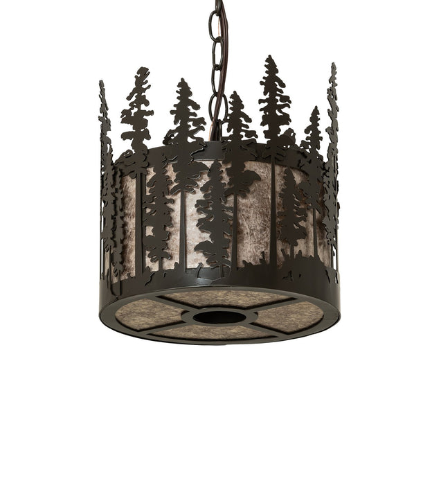 Meyda Tiffany - 270346 - Three Light Pendant - Tall Pines - Timeless Bronze