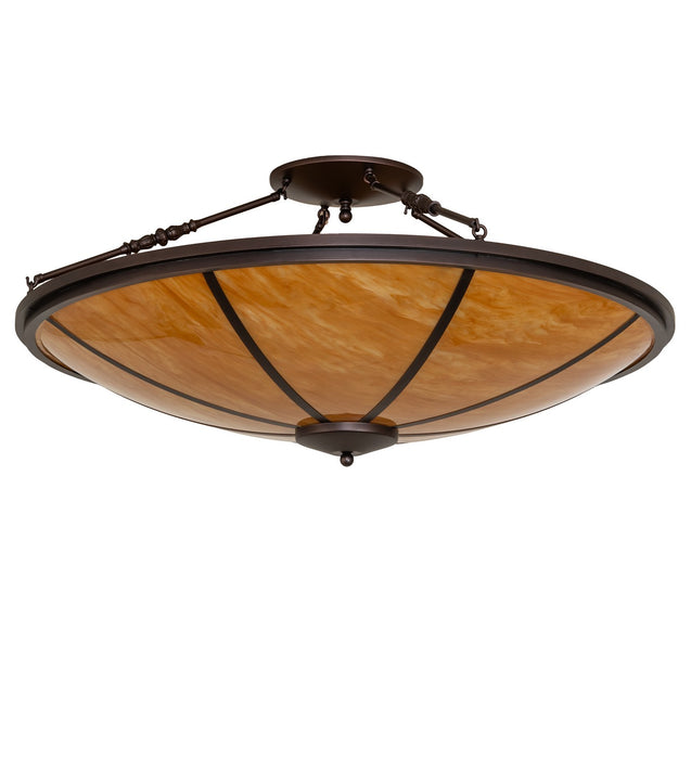 Meyda Tiffany - 270574 - Eight Light Semi-Flushmount - Commerce - Mahogany Bronze