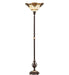 Meyda Tiffany - 271651 - One Light Torchiere - Shell With Jewels - Mahogany Bronze