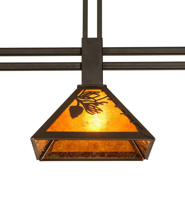 Meyda Tiffany - 272672 - Three Light Island Pendant - Whispering Pines - Oil Rubbed Bronze