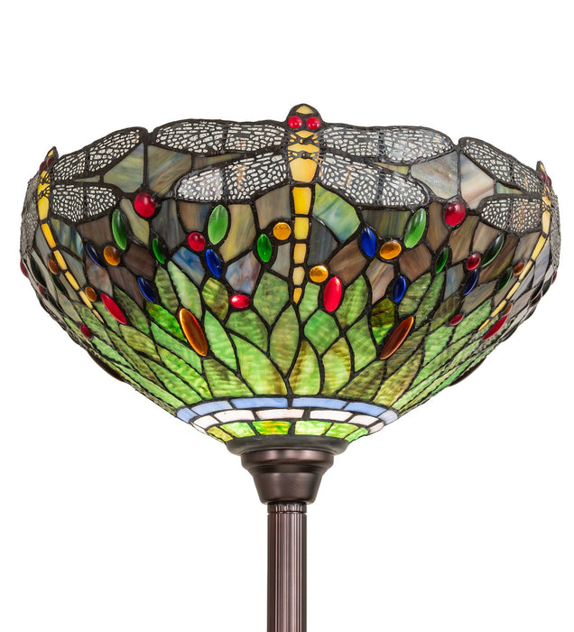 Meyda Tiffany - 272748 - One Light Torchiere - Tiffany Hanginghead Dragonfly