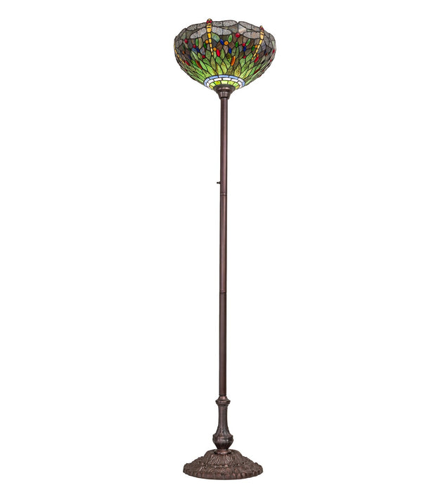 Meyda Tiffany - 272748 - One Light Torchiere - Tiffany Hanginghead Dragonfly