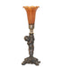 Meyda Tiffany - 273016 - One Light Mini Lamp - Amber Pond Lily - Antique Brass