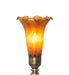 Meyda Tiffany - 273016 - One Light Mini Lamp - Amber Pond Lily - Antique Brass