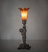 Meyda Tiffany - 273016 - One Light Mini Lamp - Amber Pond Lily - Antique Brass