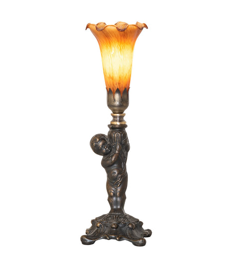 Amber Pond Lily One Light Mini Lamp