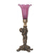 Meyda Tiffany - 273021 - One Light Mini Lamp - Lavender Tiffany Pond Lily - Antique Brass