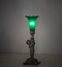 Meyda Tiffany - 273022 - One Light Mini Lamp - Green Tiffany Pond Lily - Antique Brass