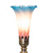 Meyda Tiffany - 273023 - One Light Mini Lamp - Pink/Blue Tiffany Pond Lily - Antique Brass