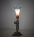 Meyda Tiffany - 273023 - One Light Mini Lamp - Pink/Blue Tiffany Pond Lily - Antique Brass