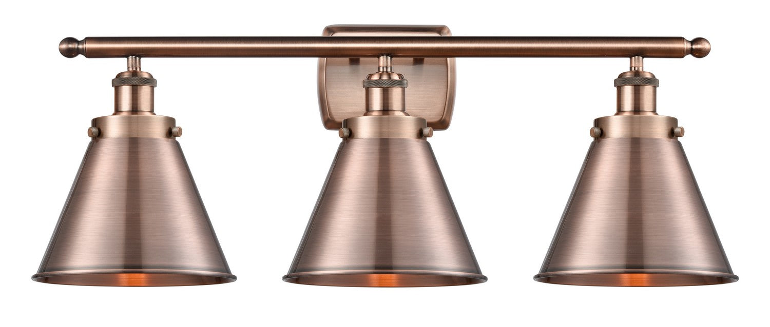 Innovations - 916-3W-AC-M13-AC - Three Light Bath Vanity - Ballston Urban - Antique Copper