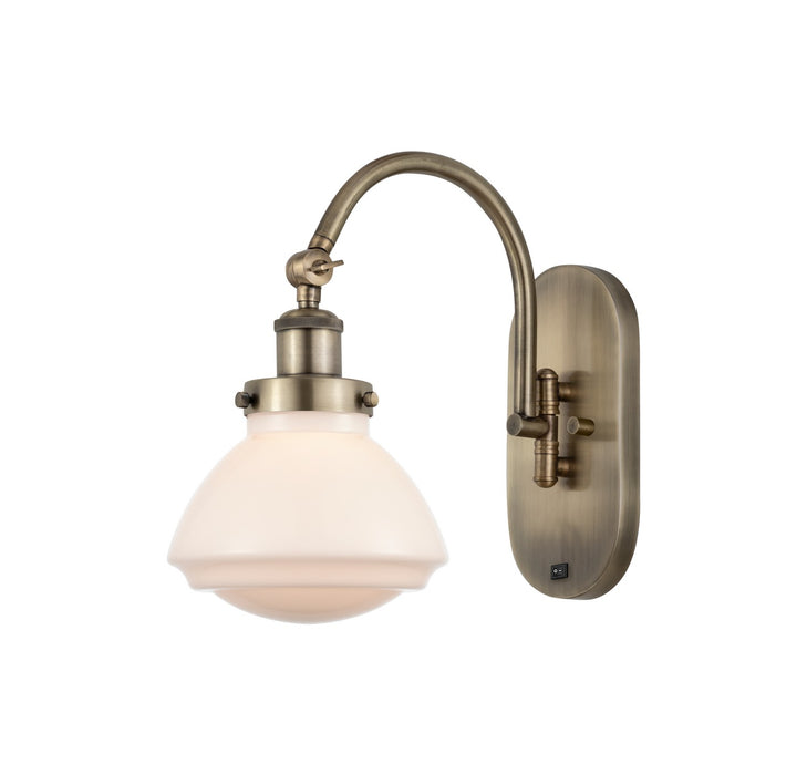 Innovations - 918-1W-AB-G321 - One Light Wall Sconce - Franklin Restoration - Antique Brass