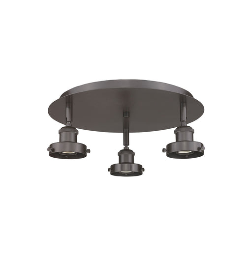 Innovations - 916-3C-OB - Three Light Flush Mount - Downtown Urban - Oil Rubbed Bronze