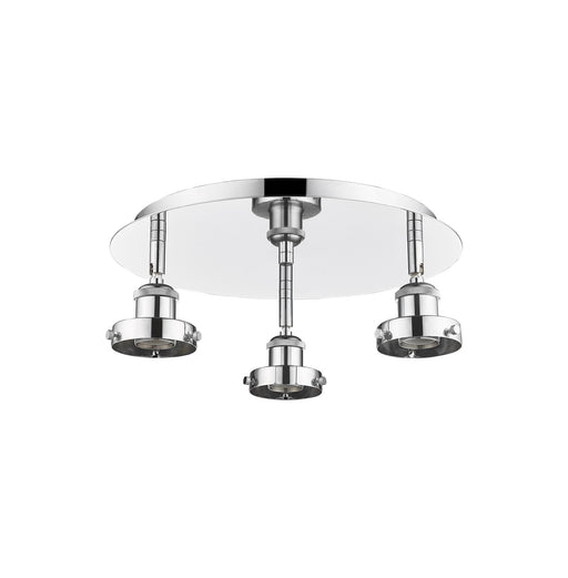 Innovations - 916-3C-PC - Three Light Flush Mount - Downtown Urban - Polished Chrome