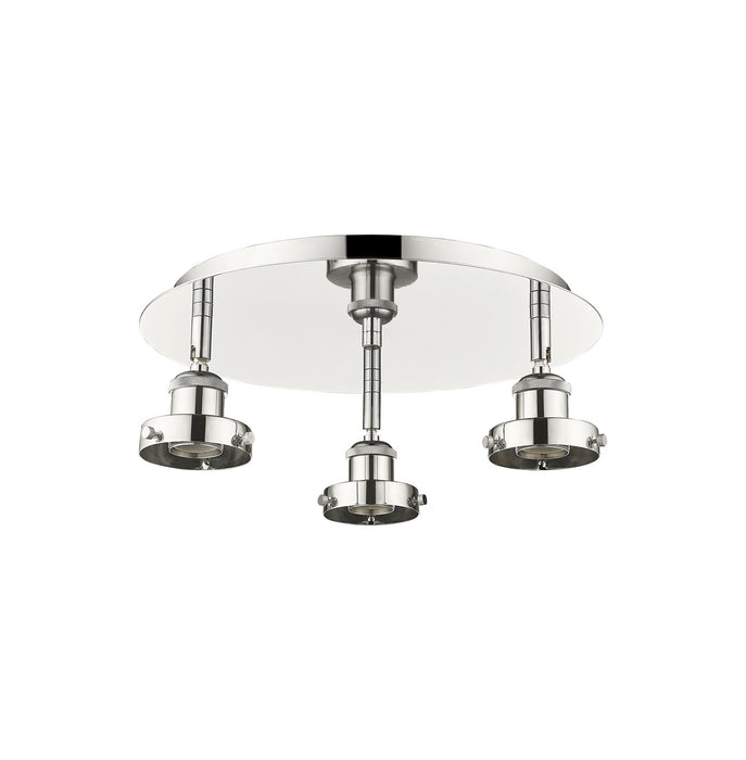 Innovations - 916-3C-PN - Three Light Flush Mount - Downtown Urban - Polished Nickel