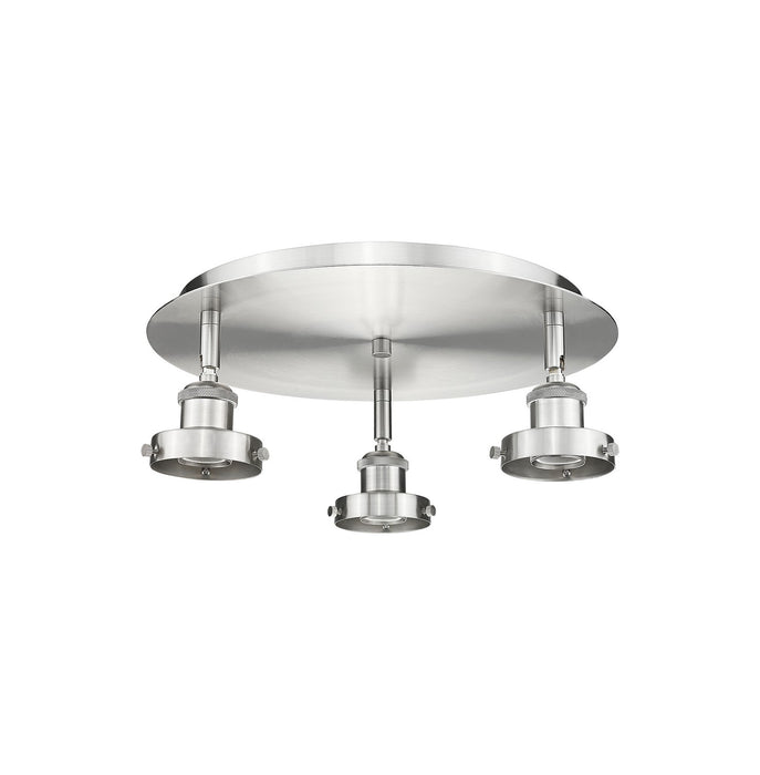 Innovations - 916-3C-SN - Three Light Flush Mount - Downtown Urban - Satin Nickel