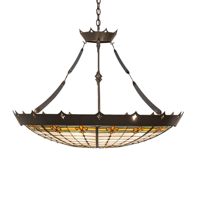 Meyda Tiffany - 271680 - 12 Light Pendant - Fleur-De-Lite - Timeless Bronze