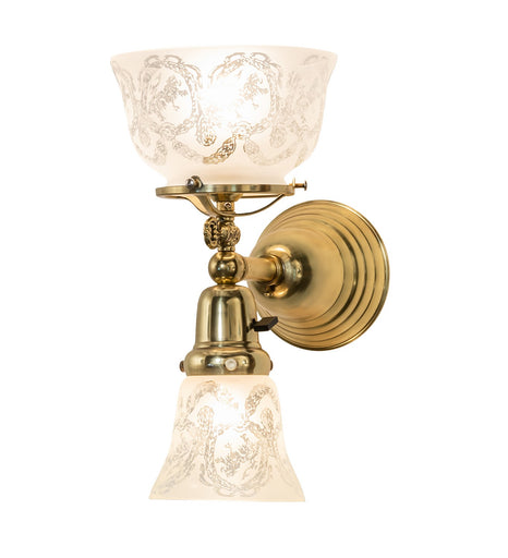 Gas & Electric Two Light Wall Sconce