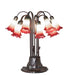 Meyda Tiffany - 273099 - 12 Light Table Lamp - Seafoam/Cranberry Tiffany Pond Lily - Mahogany Bronze