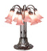 Meyda Tiffany - 273101 - 12 Light Table Lamp - Pink Tiffany Pond Lily - Mahogany Bronze