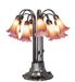 Meyda Tiffany - 273108 - 12 Light Table Lamp - Amber/Purple Tiffany Pond Lily - Mahogany Bronze