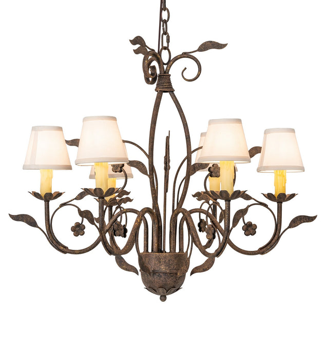 Meyda Tiffany - 270774 - Six Light Chandelier - Bordeaux - Antiquity