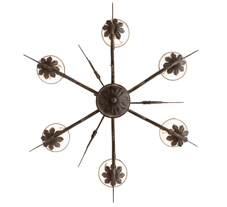 Meyda Tiffany - 270774 - Six Light Chandelier - Bordeaux - Antiquity