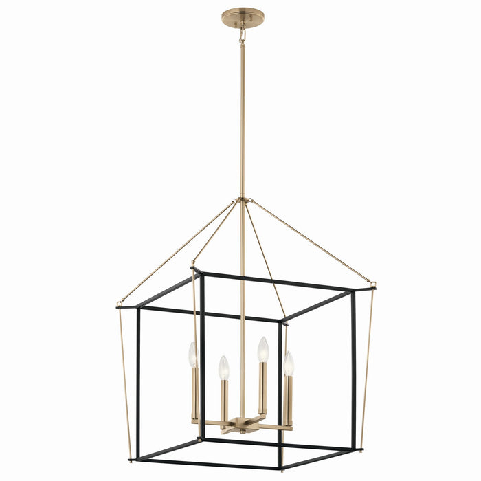 Kichler - 52627CPZ - Four Light Foyer Pendant - Eisley - Champagne Bronze