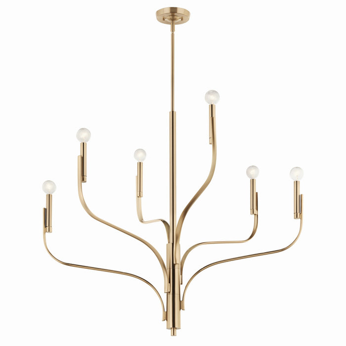 Kichler - 52673CPZ - Six Light Chandelier - Livadia - Champagne Bronze