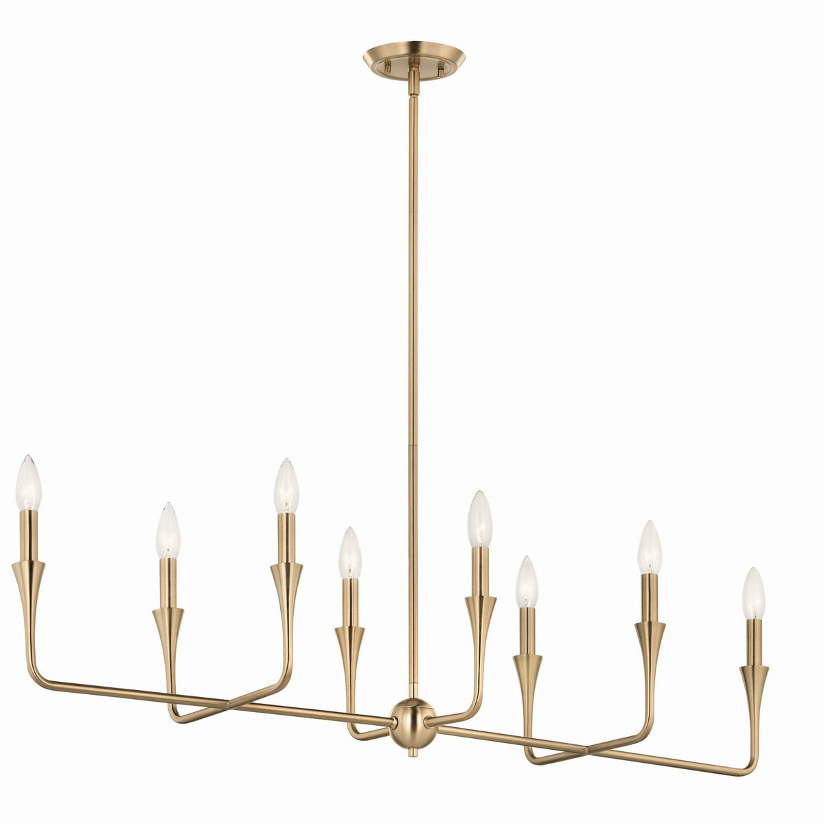 Kichler - 52693CPZ - Eight Light Linear Chandelier - Alvaro - Champagne ...