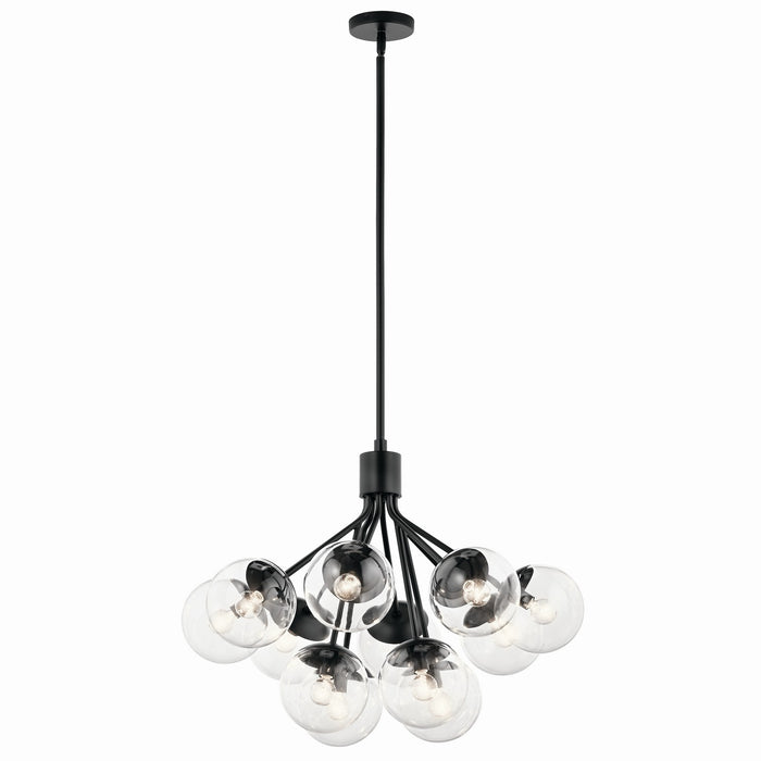 Kichler - 52701BKCLR - 12 Light Chandelier Convertible - Silvarious - Black