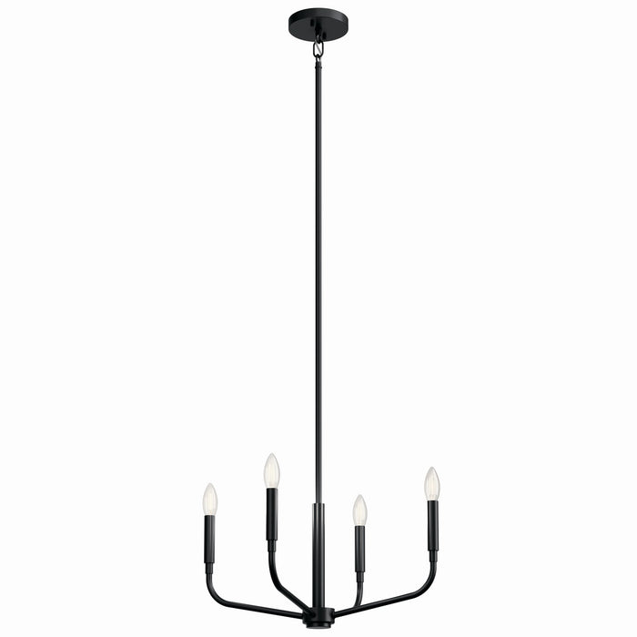 Kichler - 52716BK - Four Light Chandelier/Semi Flush Mount - Madden - Black