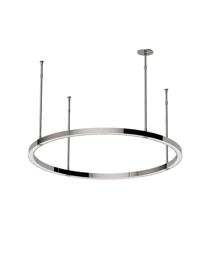Stagger LED Chandelier Polished Stainless Steel