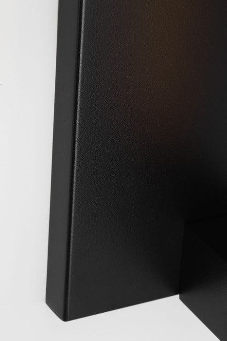 Black rectangular object on a white background