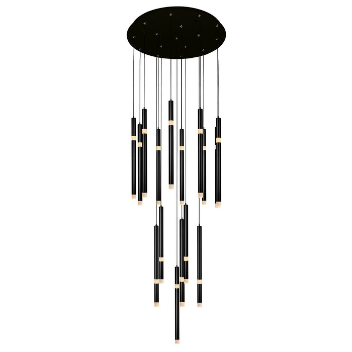 CWI Lighting - 1262P24-16-101 - LED Chandelier - Flute - Black