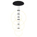 CWI Lighting - 1273P35-6-101-R - LED Chandelier - Hoops - Black