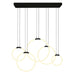 CWI Lighting - 1273P44-5-101-RC - LED Chandelier - Hoops - Black