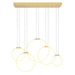 CWI Lighting - 1273P44-5-602-RC - LED Chandelier - Hoops - Satin Gold