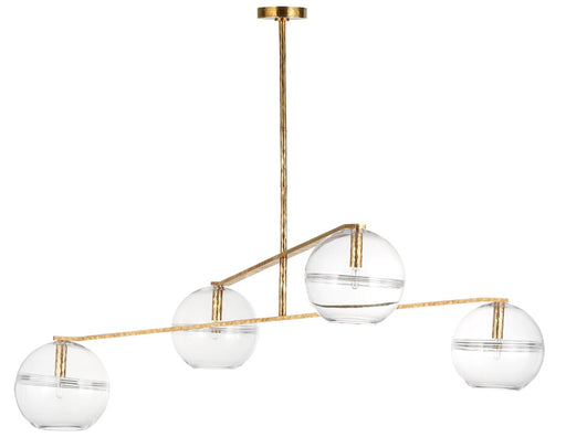 Visual Comfort Modern - SLCH355CPAB - Four Light Chandelier - Lowing - Polished Antique Brass