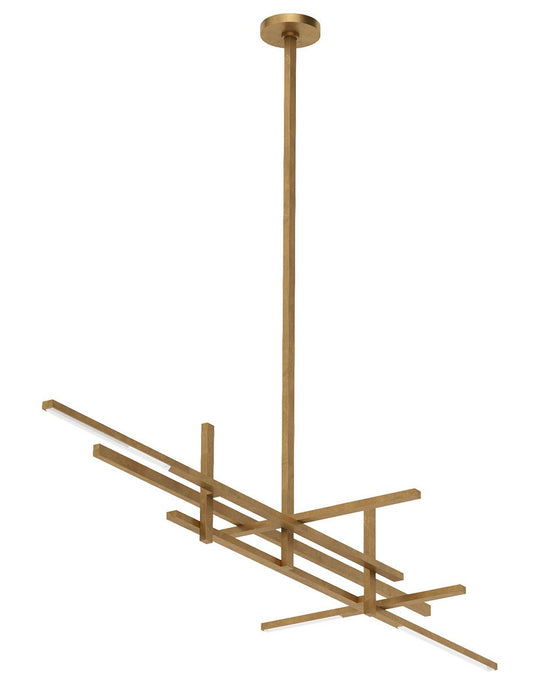 Visual Comfort Modern - SLLS56227CCHAB - LED Linear Chandelier - Cityscape - Hand Rubbed Antique Brass