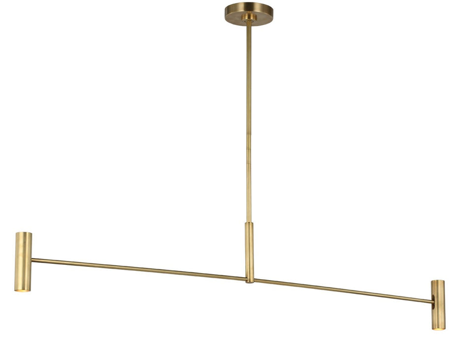 Visual Comfort Modern - SLLS57130HAB - LED Linear Chandelier - Ponte - Hand Rubbed Antique Brass