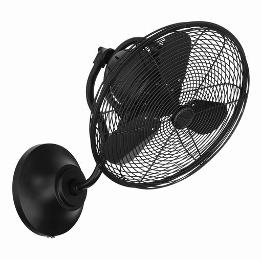 Craftmade - BW116FB3-HW - 14"Wall Fan - Bellows I Hard-wired Indoor/Outdoor - Flat Black