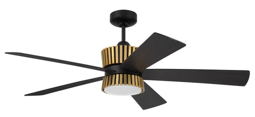 Craftmade - TRY52FBSB5 - 52"Ceiling Fan - Theiry - Flat Black/Satin Brass