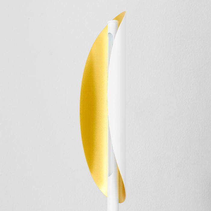 Oxygen - 3-405-640 - LED Wall Sconce - Pivot - White W/ Aged Brass