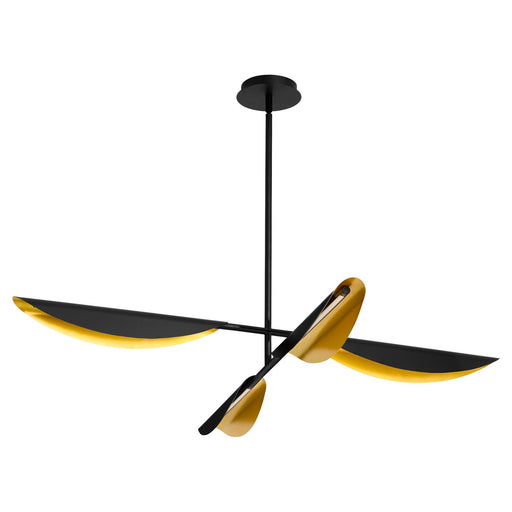 Quorum - 3-407-1540 - LED Chandelier - Pivot - Black|Aged Brass