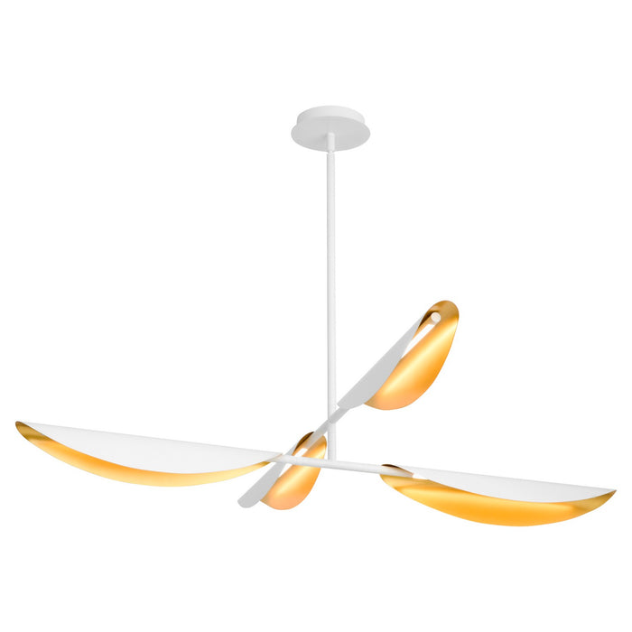 Quorum - 3-407-640 - LED Chandelier - Pivot - White|Aged Brass