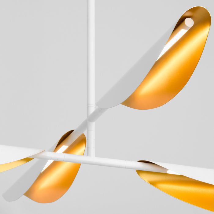 Oxygen - 3-407-640 - LED Chandelier - Pivot - White W/ Aged Brass