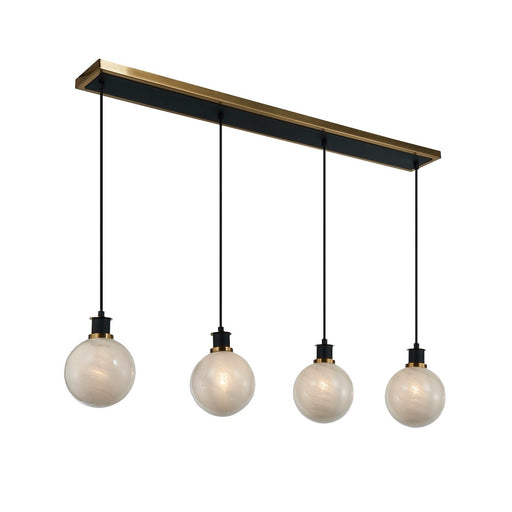 Artcraft - AC11874SW - Four Light Island/Pool Table - Gem - Black and Brushed Brass