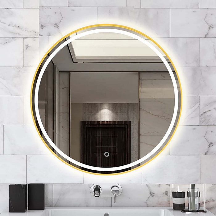 Artcraft - AM351 - LED Mirror - Reflections - Brushed Brass